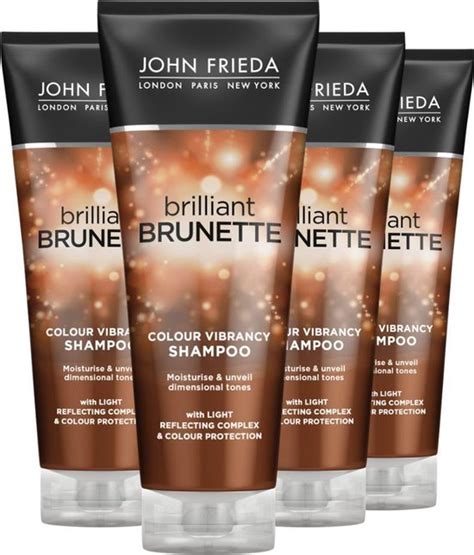 John Frieda Brilliant Brunette Colour Protecting Shampoo 4x250 Ml