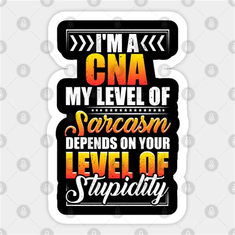 Im A Cna My Level Of Sarcasm Depends On Your Level Of Stupidity Cna