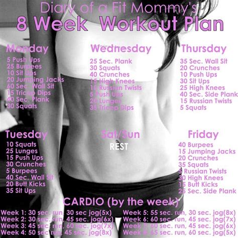 8 Week No Gym Home Workout Plan Artofit