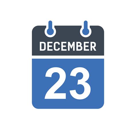 December 23 Calendar Date Icon 5260904 Vector Art At Vecteezy