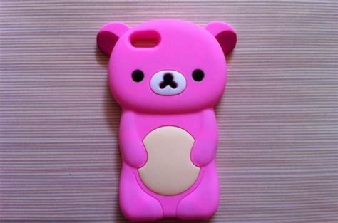 3d Cute Cartoon Rilakkuma Teddy Bear Soft Silicone Skin Case For Iphone