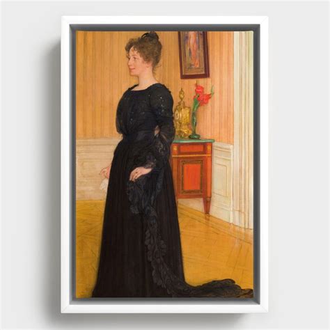 Portrait Of Mrs Signe Thiel By Carl Larsson Framed Canvas By High