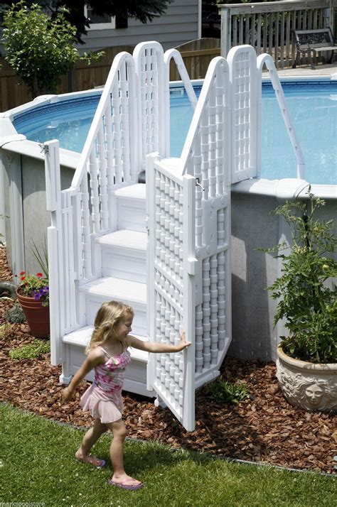 When you buy a pool ladder that is 48 inches in length, you get more strength for your pool, which will ensure you can reach higher pools. Top 52 Diy Above Ground Pool Ideas On A Budget | Swimming pool ladders, Above ground pool ...