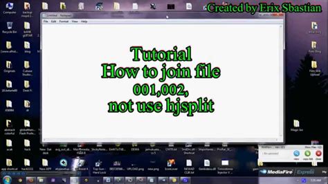 How To Join File 001002 Without Hjsplit Youtube
