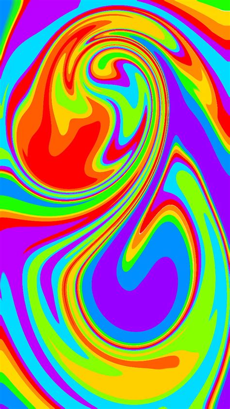 1920x1080px 1080p Free Download Neon Rainbow Swirls Hd Phone