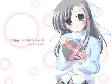 Cute Happy Valentines Day Anime Girl Wallpaper 2964 Ongur