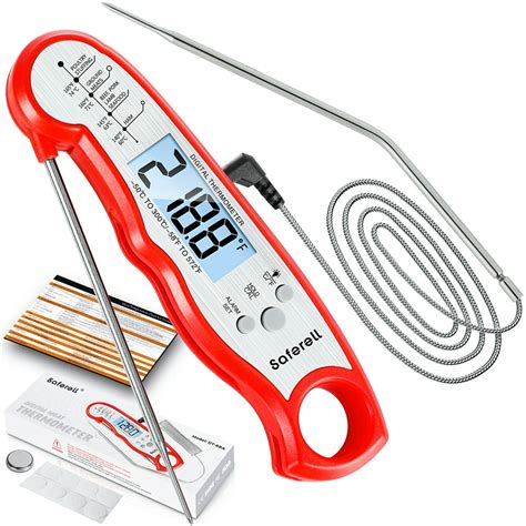 Meat Thermometer For Cooking Saferell 2 In 1 Instant Read Food