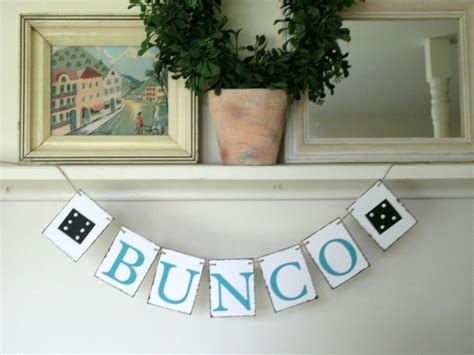 Board games and card games. BUNCO Game Night Mini Banner Sign Bunko Bonko ...