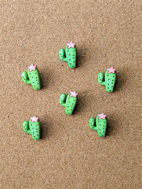 Cactus Push Pins Cactus Thumb Tacks Office Decor Teacher Etsy