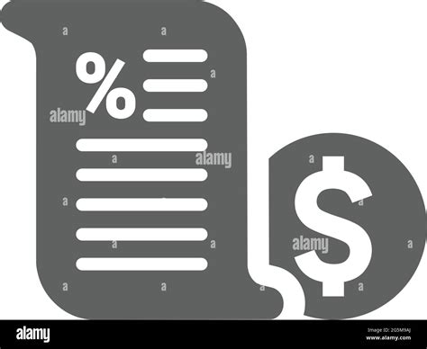 Document Interest Rate Icon Simple Editable Vector Eps File Stock