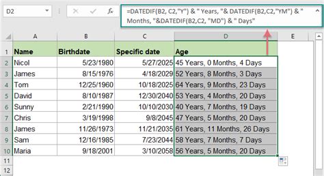 How To Calculate Age Next Birthday Excel Haiper