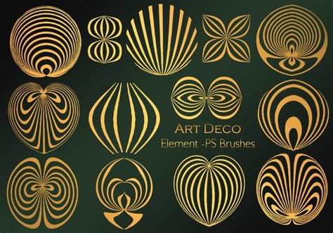 20 Art Deco Element Ps Brushesabr Vol5 Free Photoshop Brushes At