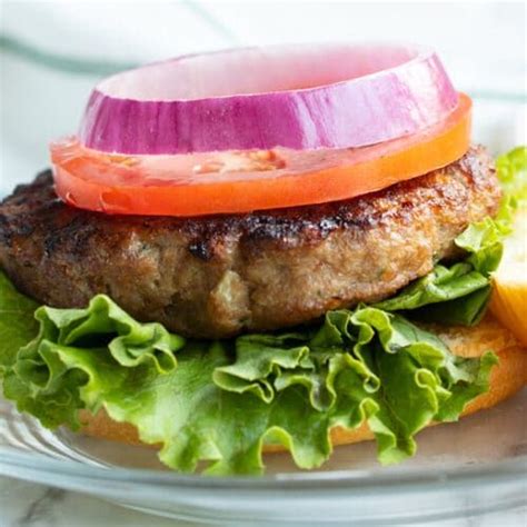 At the 5 minute mark (halfway through cooking your hamburger), flip the patty over to ensure that it will cook evenly. Juicy Air Fryer Turkey Burgers | Recipe | Turkey burgers ...