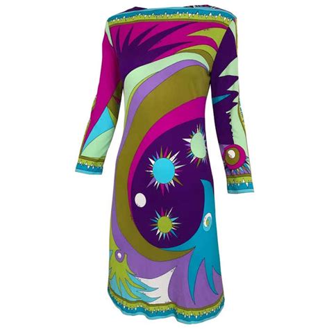 1960s pucci multi color psychedelic silk jersey cocktail dress for sale at 1stdibs pucci
