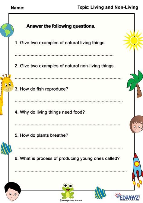 Living And Non Living Things Worksheets For Grade 3 Cbse Crohfy