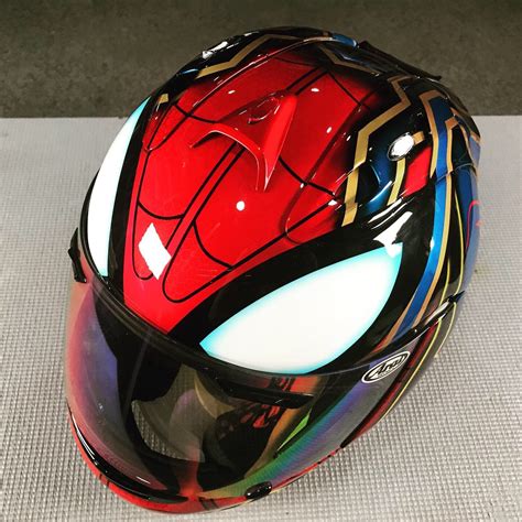 Spiderman Helmet Custom Custom Motorcycle Helmets Cool Motorcycle
