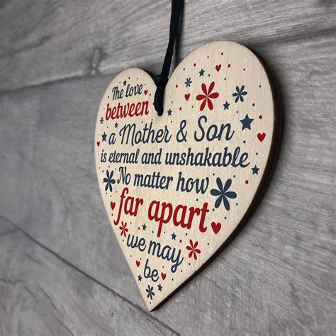 The wishes can be sent gifts for the son. Mother And Son Gifts Wooden Heart Mothers Day Gift From ...