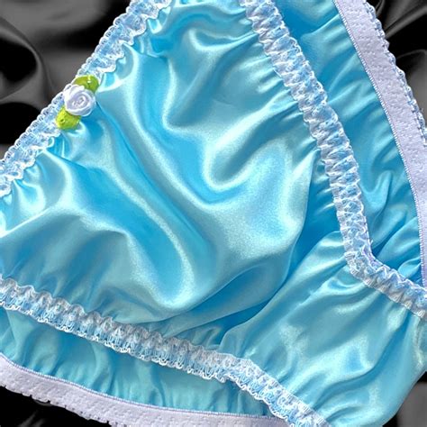 Satin Tanga Frilly Sissy Bikini Knicker Panties Briefs Underwear Size 10 20 17 19 Picclick