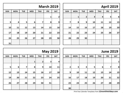4 Month Calendar Template Excel Calendar Printables Excel Calendar