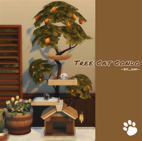 Tree Cat Condo 🌲 Oni On Patreon Sims 4 Pets Sims 4 Sims