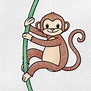 How to Draw a Monkey (easy) - HelloArtsy