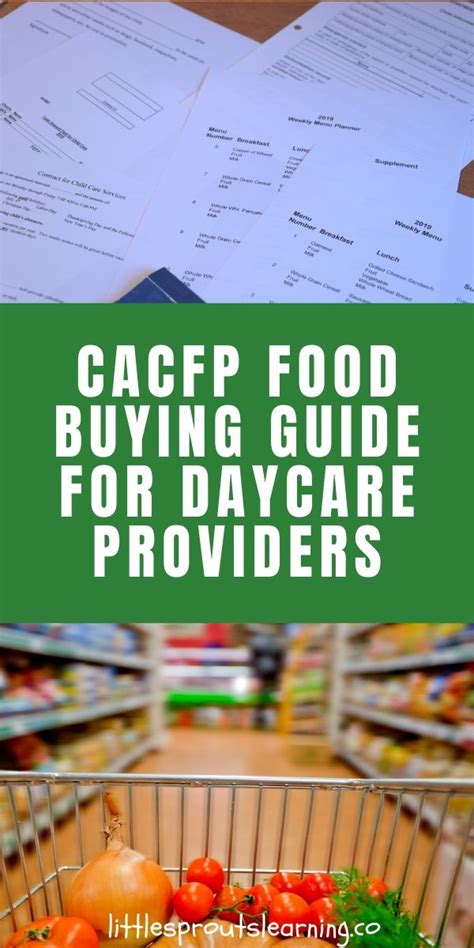 Cacfp Food Buying Guide For Daycare Providers