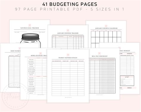 Bills Organizer Binder Wedding Organizer Planner Printable Planner