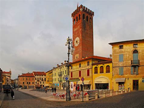 Pictures Italy Bassano Del Grappa Roads Street Street Lights Houses