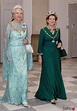 Benedicta de Dinamarca y Ana María de Grecia en la cena de gala por el 50 aniversario de reinado ...
