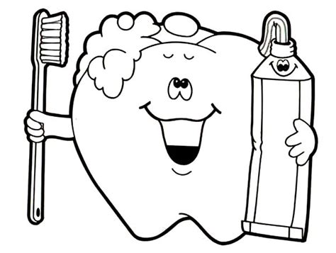 Brush Your Teeth For Your Dental Health Coloring Page Color Luna