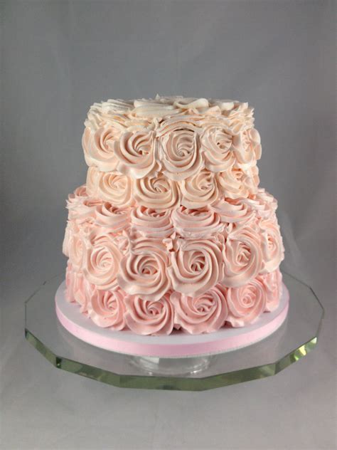 Ombré Rosettes Wedding Cake Girly Cakes Rosette Cake Wedding Cake