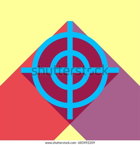 Aim Sign Vector Deep Sky Blue Stock Vector Royalty Free 683492209