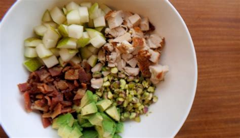 chicken salad with pears bacon and avocado usa pears