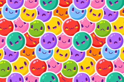 Colorful Emoticon Pattern Graphic By Miss Chatz Creative Fabrica