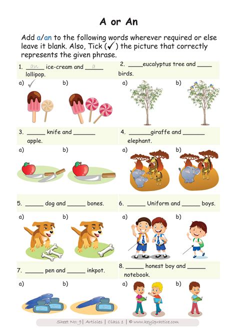 English Grammer Worksheets I Grade 1 Key2practice Workbooks Gambaran
