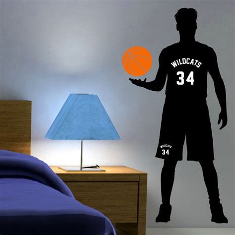 Personalized Basketball Wall Decal Basketball Ts Basketball Decor