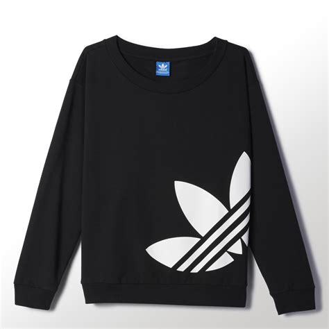 Adidas Originals Light Logo Sweater Mujer Negroblanco