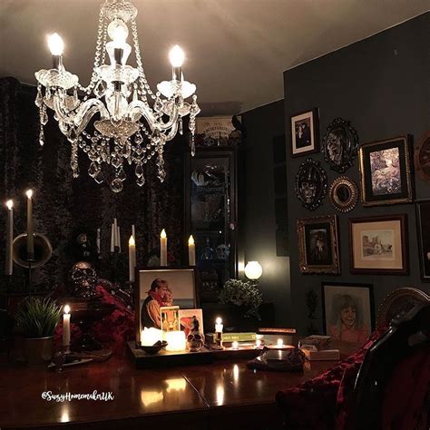 Victorian Gothic Dining Room With Stunning Chandelier Gothic Home