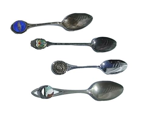Lot Of 4 Miniature Collectible Souvenir Spoons Ebay