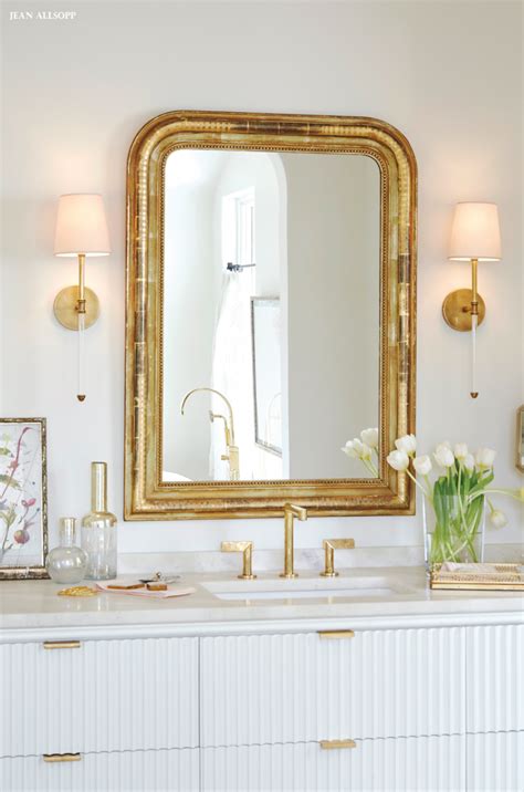 Gold Mirrored Bathroom Vanity