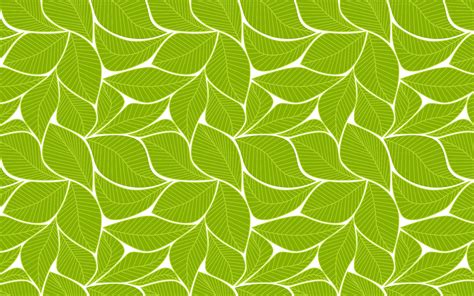 Wallpaper With Green Leaf Pattern