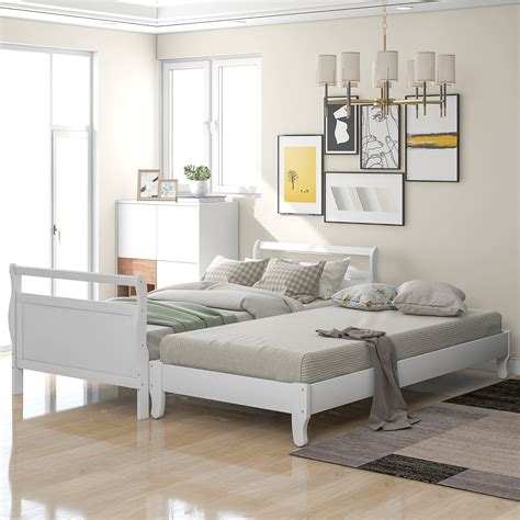 Buy Wooden Daybed With Trundle Extending Daybed From Twin To King Size