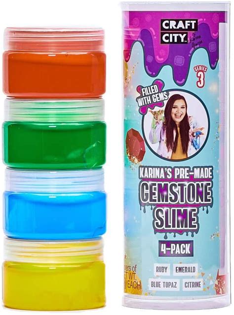 Craft City Karina Garcia Gemstone Slime 4 Pack Pre Made Slime