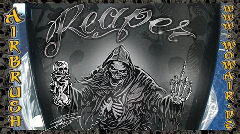 Grim Reaper Airbrush Stencils