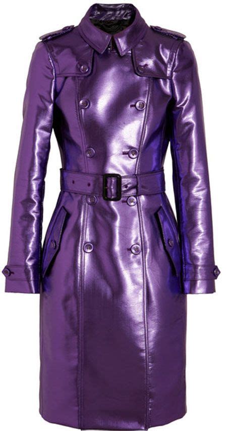 Burberry Prorsum Lavender Purple Metallic Trench Coat Purple Fashion