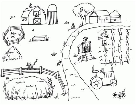 Farm Coloring Pages For Preschool Coloring Home