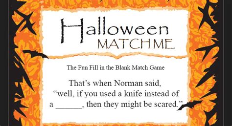 Halloween Match Me - Printable Party Game