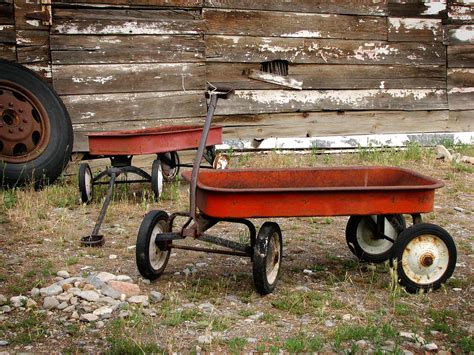 Vintage Red Wagons Photograph By David Kocherhans