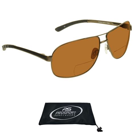 Prosport Aviator Bifocal Polarized Sunglasses Brown Tinted For Men And Women High Quality