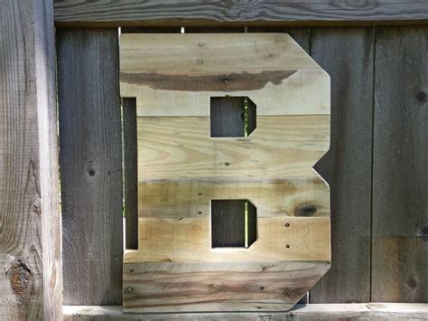 24 Tall Wooden Letters Pallet Wood Wall Art Large Wood Etsy